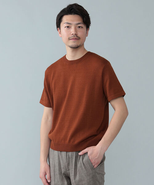 BEAMS F(ビームスエフ)の「RAffa MOLINA × BEAMS F / 別注 クルーネック ニット(Tシャツ/カットソー・メンズ・イエロー/インディゴブルー/オレンジ系その他7・MEDIUM/LARGE/SMALL)」の3枚目の写真
