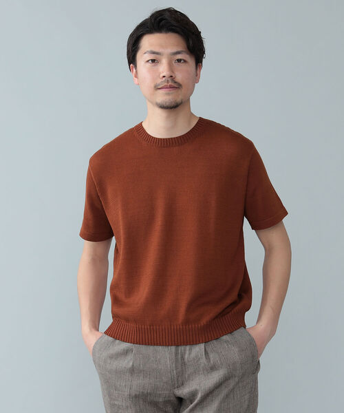 BEAMS F(ビームスエフ)の「RAffa MOLINA × BEAMS F / 別注 クルーネック ニット(Tシャツ/カットソー・メンズ・イエロー/インディゴブルー/オレンジ系その他7・MEDIUM/LARGE/SMALL)」の4枚目の写真