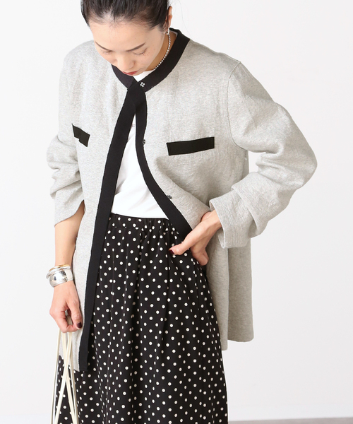 セール】mapel バイカラージャケット◇（ノーカラージャケット