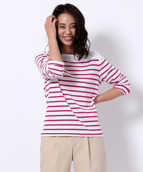 MYSELF ABAHOUSE(マイセルフアバハウス)の「※公開NG【VERY 5月号掲載】パネルボーダーボートネックプルオーバー(Tシャツ/カットソー・レディース・ネイビー/ピンク/レッド/グレー/グリーン/ブラック・FREE)」の5枚目の写真