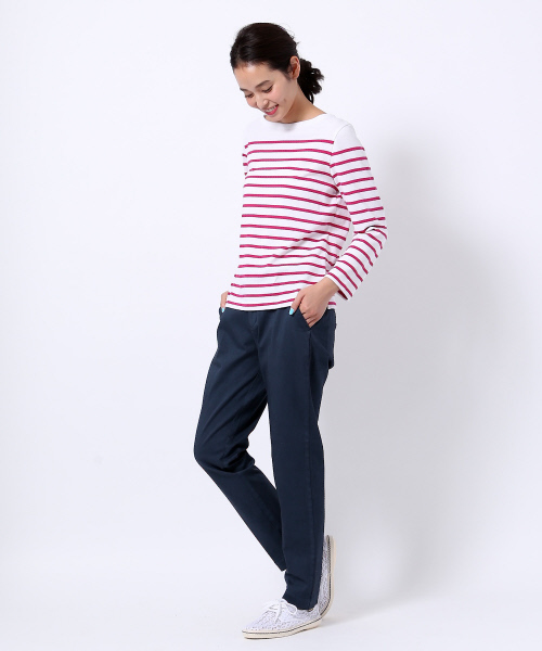 MYSELF ABAHOUSE(マイセルフアバハウス)の「※公開NG【VERY 5月号掲載】パネルボーダーボートネックプルオーバー(Tシャツ/カットソー・レディース・ネイビー/ピンク/レッド/グレー/グリーン/ブラック・FREE)」の7枚目の写真