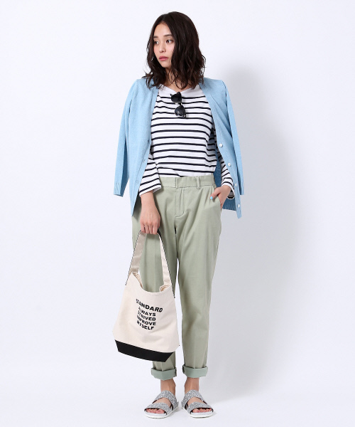 MYSELF ABAHOUSE(マイセルフアバハウス)の「※公開NG【VERY 5月号掲載】パネルボーダーボートネックプルオーバー(Tシャツ/カットソー・レディース・ネイビー/ピンク/レッド/グレー/グリーン/ブラック・FREE)」の11枚目の写真