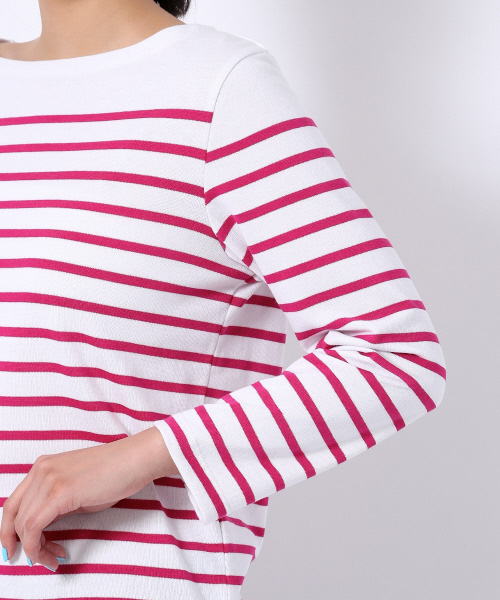 MYSELF ABAHOUSE(マイセルフアバハウス)の「※公開NG【VERY 5月号掲載】パネルボーダーボートネックプルオーバー(Tシャツ/カットソー・レディース・ネイビー/ピンク/レッド/グレー/グリーン/ブラック・FREE)」の16枚目の写真