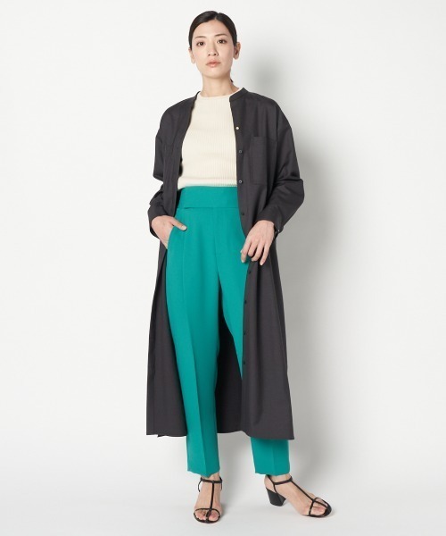 HELIOPOLE(エリオポール)の「NATURAL TWILL SHIRT OP(ワンピース・レディース・チャコールグレー/ダークブラウン/グリーン・38)」の6枚目の写真