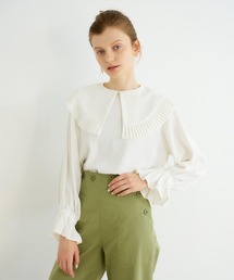 MILKFED. | PLEATED BIG COLLAR BLOUSE(シャツ/ブラウス)
