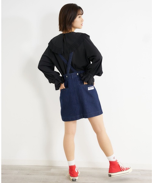 MILKFED.（ミルクフェド）の「PLEATED BIG COLLAR BLOUSE（シャツ/ブラウス・レディース・ホワイト/ブラック・ONE SIZE）」の12枚目の写真