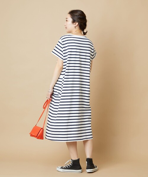 新品＊フリークスストア別注チャムス＊半袖スウェットワンピース CHUMS/CHUMS×FREAK'S STORE チャムス 別注 ワンポイント刺繍
