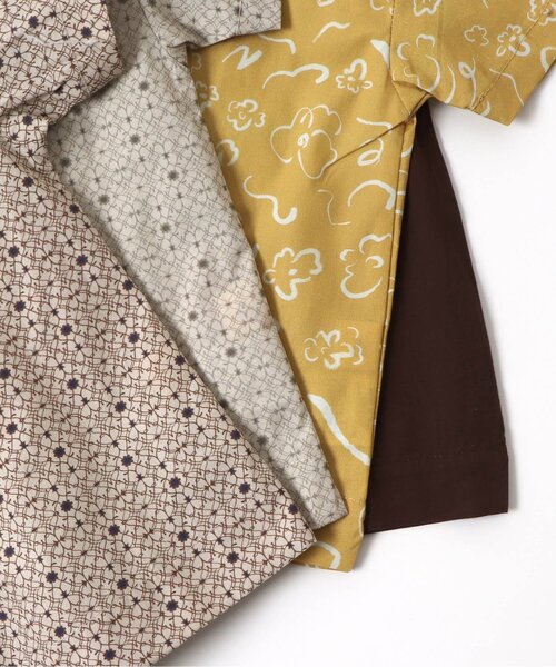 Ampersand（アンパサンド）の「premier ダブルボタンノーカラー半袖シャツ（シャツ/ブラウス・キッズ・ベージュ/イエロー/ブラウン/グリーン/グレー・100/120/70/80/130/90/140/110）」の15枚目の写真