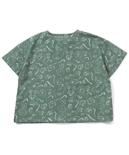 Ampersand（アンパサンド）の「premier ダブルボタンノーカラー半袖シャツ（シャツ/ブラウス・キッズ・ベージュ/イエロー/ブラウン/グリーン/グレー・100/120/70/80/130/90/140/110）」の20枚目の写真