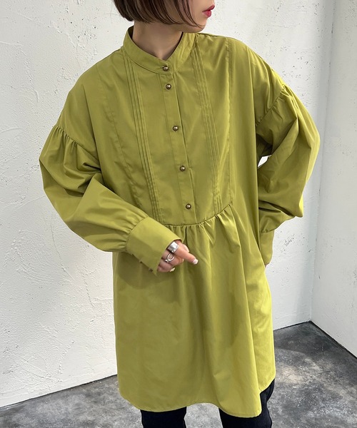 バンドカラーチュニックシャツ【ZOZOTOWN限定アイテム】