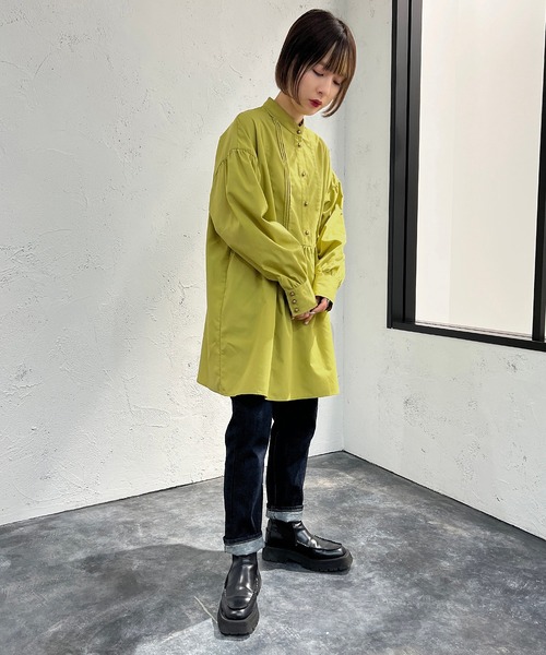 バンドカラーチュニックシャツ【ZOZOTOWN限定アイテム】