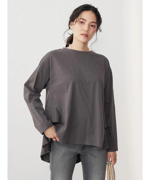 AMERICAN HOLIC（アメリカンホリック）の「バックティアードカットプルオーバー（Tシャツ/カットソー・レディース・オフホワイト/ブラック/ブラウン・M/L）」の12枚目の写真