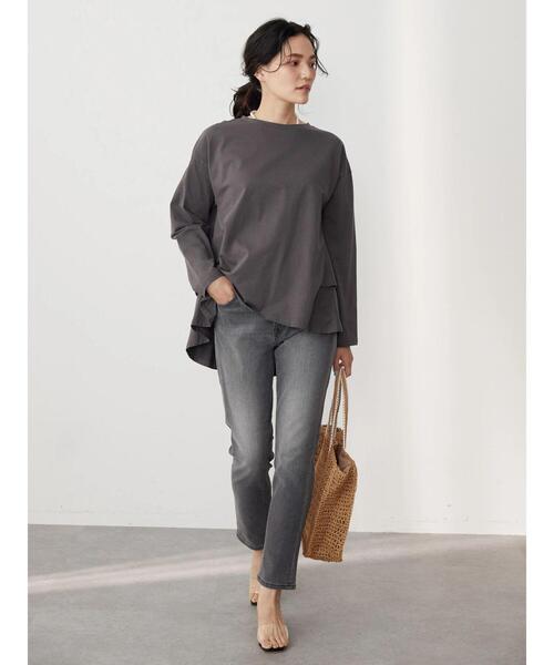 AMERICAN HOLIC（アメリカンホリック）の「バックティアードカットプルオーバー（Tシャツ/カットソー・レディース・オフホワイト/ブラック/ブラウン・M/L）」の17枚目の写真