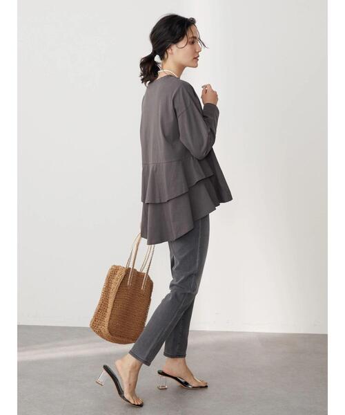 AMERICAN HOLIC（アメリカンホリック）の「バックティアードカットプルオーバー（Tシャツ/カットソー・レディース・オフホワイト/ブラック/ブラウン・M/L）」の19枚目の写真