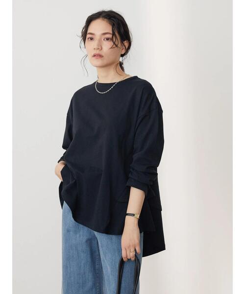 AMERICAN HOLIC（アメリカンホリック）の「バックティアードカットプルオーバー（Tシャツ/カットソー・レディース・オフホワイト/ブラック/ブラウン・M/L）」の20枚目の写真