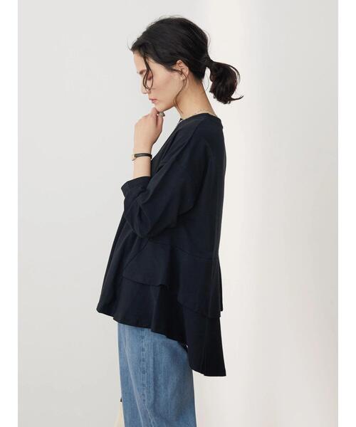 AMERICAN HOLIC（アメリカンホリック）の「バックティアードカットプルオーバー（Tシャツ/カットソー・レディース・オフホワイト/ブラック/ブラウン・M/L）」の21枚目の写真