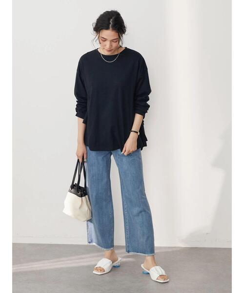 AMERICAN HOLIC（アメリカンホリック）の「バックティアードカットプルオーバー（Tシャツ/カットソー・レディース・オフホワイト/ブラック/ブラウン・M/L）」の22枚目の写真