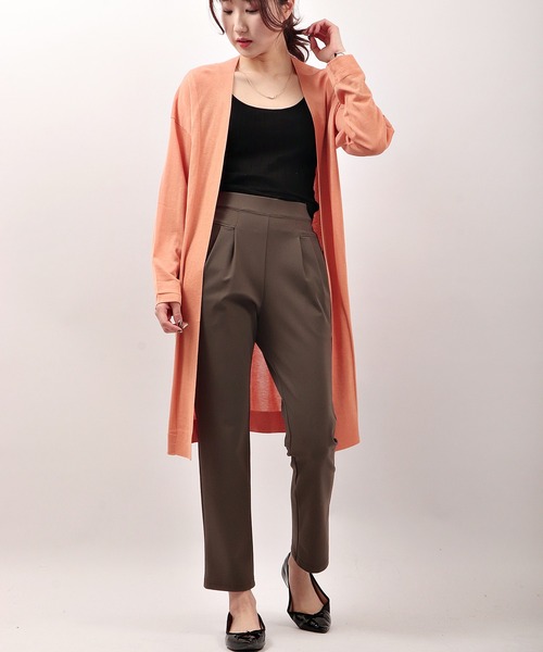 Anna Nicola（アンナニコラ）の「Anna Nicola 16G テンセル/シルク　トッパーカーディガン（カーディガン/ボレロ・レディース・ライトグレー/オレンジ/グリーン・38）」の19枚目の写真