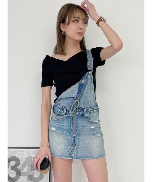 GYDA(ジェイダ)の「2WAYカシュクールニット TOPS(ニット/セーター・レディース・ブラック/オフホワイト/ライトグリーン・FREE)」の9枚目の写真