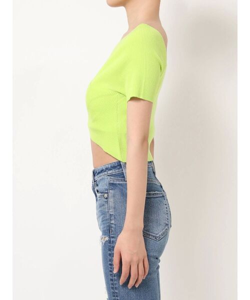 GYDA(ジェイダ)の「2WAYカシュクールニット TOPS(ニット/セーター・レディース・ブラック/オフホワイト/ライトグリーン・FREE)」の14枚目の写真