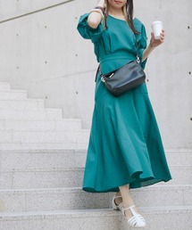 vis-`a-vis | 【WEB限定】【洗える】リネンライクバックリボンワンピース(ワンピース)