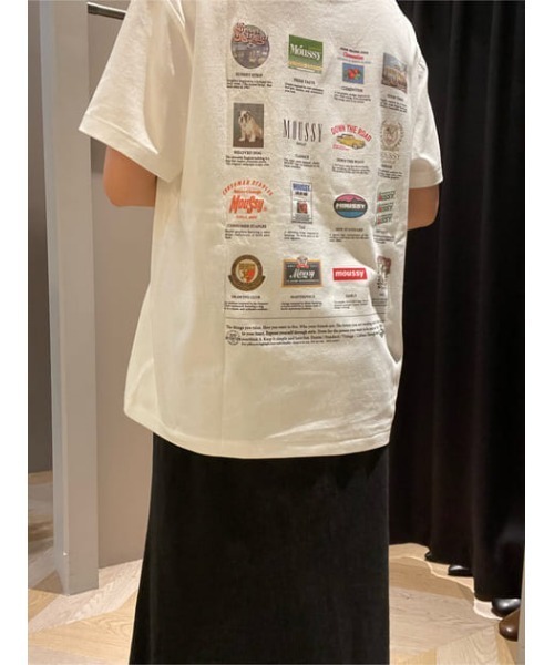 MOUSSY(マウジー)の「ISSUE 22 Tシャツ(Tシャツ/カットソー・レディース・ホワイト/ブラック/ホワイト系その他2/レッド・FREE)」の6枚目の写真