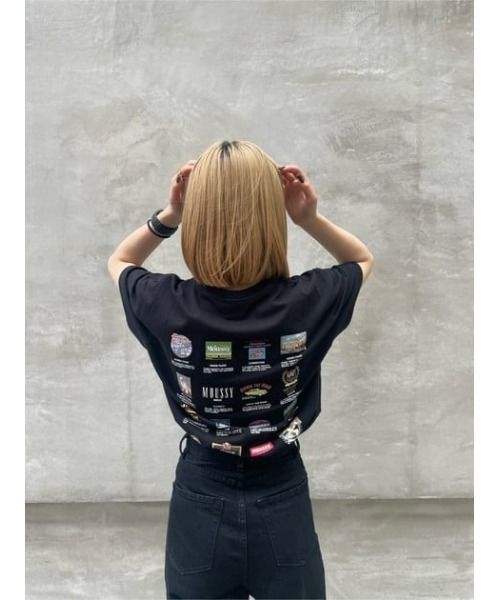 MOUSSY(マウジー)の「ISSUE 22 Tシャツ(Tシャツ/カットソー・レディース・ホワイト/ブラック/ホワイト系その他2/レッド・FREE)」の10枚目の写真