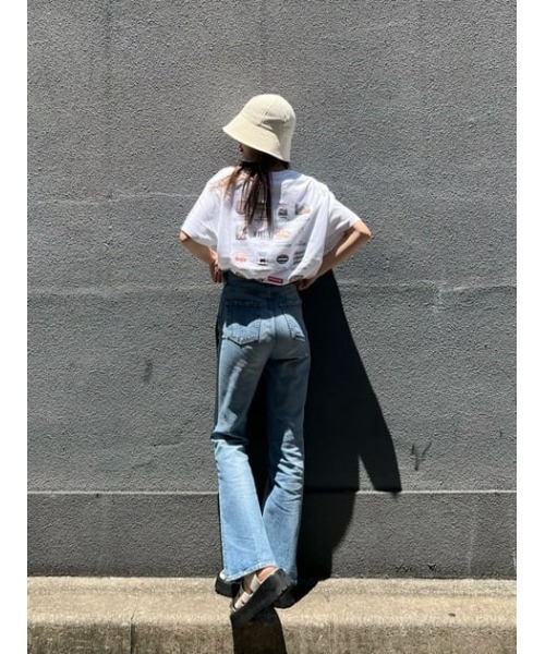MOUSSY(マウジー)の「ISSUE 22 Tシャツ(Tシャツ/カットソー・レディース・ホワイト/ブラック/ホワイト系その他2/レッド・FREE)」の11枚目の写真