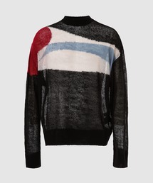 ELLIPSE PANELLED MOHAIR SWEATER