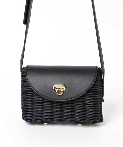 LEPSIM（レプシィム）の「ラタンミニショルダー　263009（かごバッグ・レディース・ブラック/オフホワイト・ONE SIZE）」の10枚目の写真