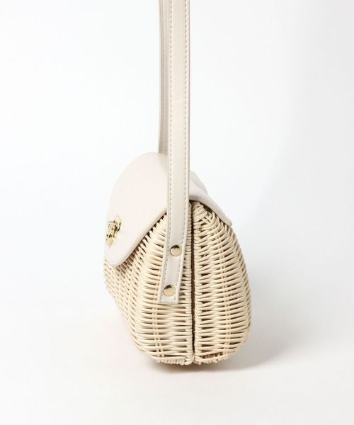 LEPSIM（レプシィム）の「ラタンミニショルダー　263009（かごバッグ・レディース・ブラック/オフホワイト・ONE SIZE）」の11枚目の写真
