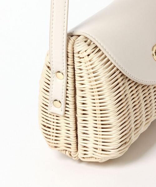 LEPSIM（レプシィム）の「ラタンミニショルダー　263009（かごバッグ・レディース・ブラック/オフホワイト・ONE SIZE）」の15枚目の写真