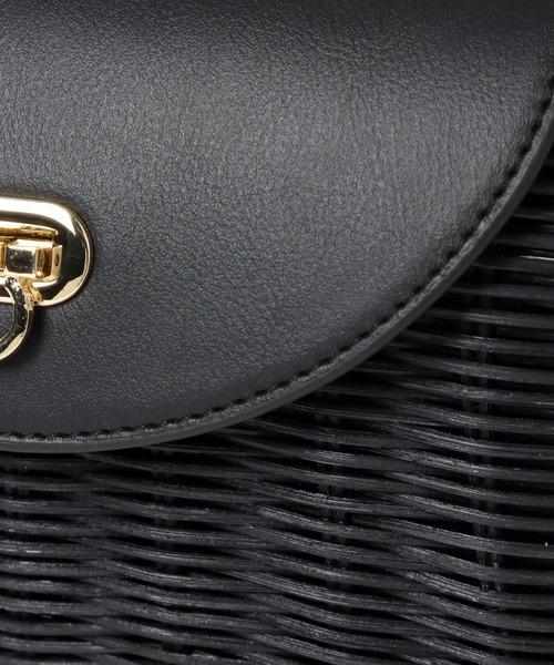 LEPSIM（レプシィム）の「ラタンミニショルダー　263009（かごバッグ・レディース・ブラック/オフホワイト・ONE SIZE）」の20枚目の写真