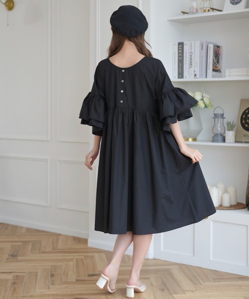 Areeam（アリーム）の「前後2way袖フリルミニワンピース（ワンピース・レディース・ブラック/ピンク/イエロー・FREE）」の14枚目の写真