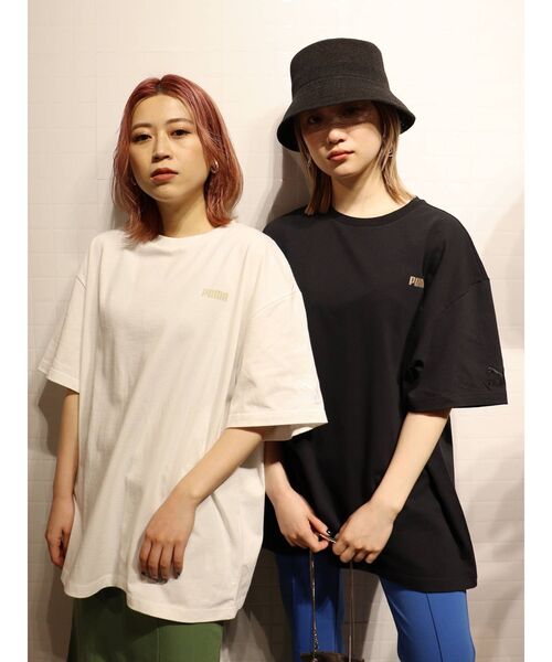 PUMA（プーマ）の「【MURUA×PUMA】シークレットロゴユニセックスTee（Tシャツ/カットソー・レディース・ホワイト/ブラック・FREE）」の4枚目の写真