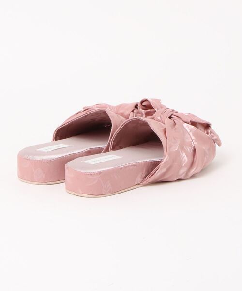 SNIDEL HOME(スナイデルホーム)の「バリエーションリボンスリッパ(ルームシューズ/スリッパ・レディース・ピンク/ピンクベージュ/ブラック×イエロー・FREE)」の13枚目の写真