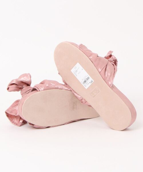 SNIDEL HOME(スナイデルホーム)の「バリエーションリボンスリッパ(ルームシューズ/スリッパ・レディース・ピンク/ピンクベージュ/ブラック×イエロー・FREE)」の14枚目の写真
