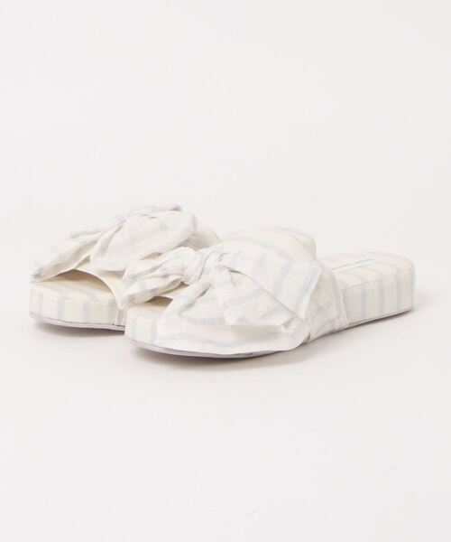 SNIDEL HOME(スナイデルホーム)の「バリエーションリボンスリッパ(ルームシューズ/スリッパ・レディース・ピンク/ピンクベージュ/ブラック×イエロー・FREE)」の16枚目の写真