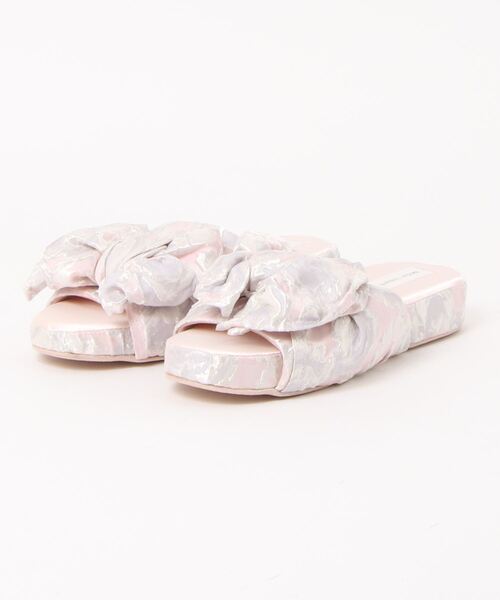 SNIDEL HOME(スナイデルホーム)の「バリエーションリボンスリッパ(ルームシューズ/スリッパ・レディース・ピンク/ピンクベージュ/ブラック×イエロー・FREE)」の15枚目の写真