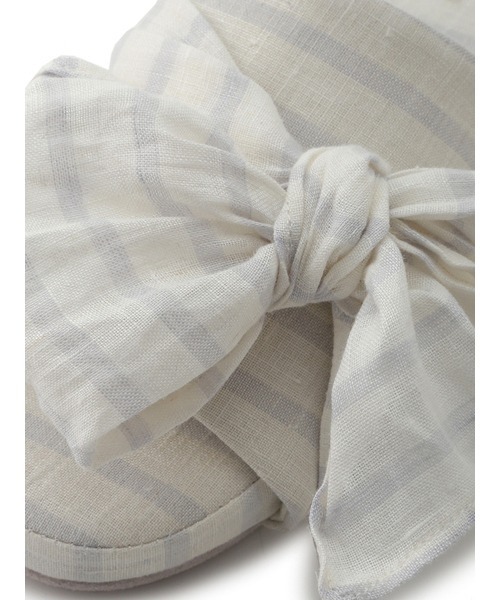 SNIDEL HOME(スナイデルホーム)の「バリエーションリボンスリッパ(ルームシューズ/スリッパ・レディース・ピンク/ピンクベージュ/ブラック×イエロー・FREE)」の10枚目の写真