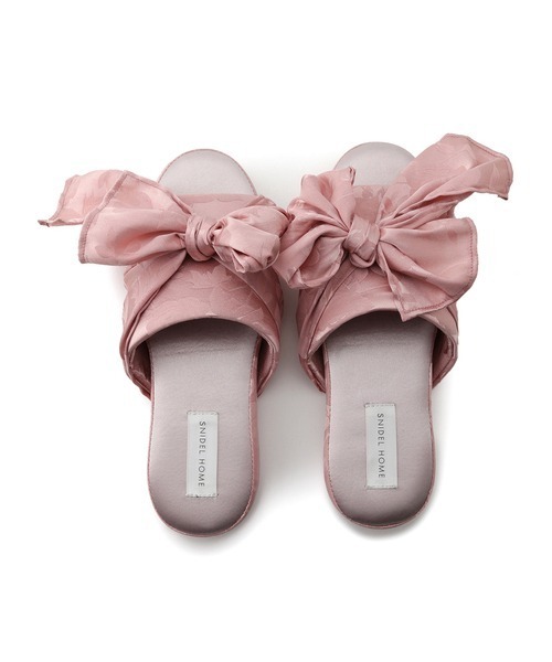 SNIDEL HOME(スナイデルホーム)の「バリエーションリボンスリッパ(ルームシューズ/スリッパ・レディース・ピンク/ピンクベージュ/ブラック×イエロー・FREE)」の17枚目の写真