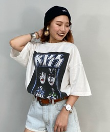 【ムラサキスポーツ別注】 KISS/キッス ビッグシルエット 古着風ロックTシャツ/ROCK Tシャツ EP-MU002