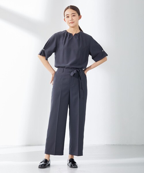 J.PRESS(ジェイプレス)の「【洗える・接触冷感】マルソースパンボイル パンツ(その他パンツ・レディース・ネイビー系/ブラウン系/グレー系・T13/T17/T15)」の5枚目の写真