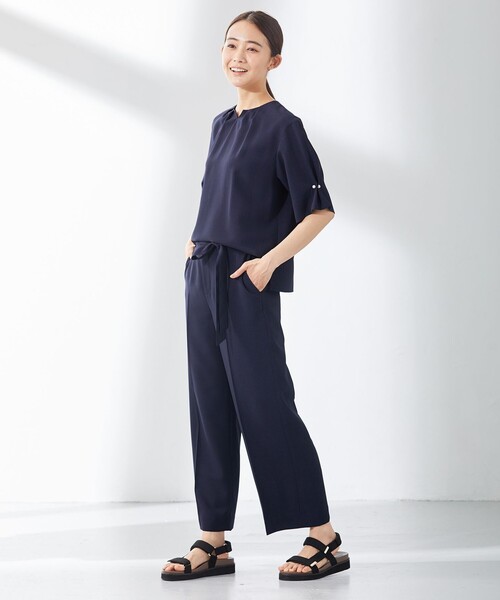 J.PRESS(ジェイプレス)の「【洗える・接触冷感】マルソースパンボイル パンツ(その他パンツ・レディース・ネイビー系/ブラウン系/グレー系・T13/T17/T15)」の8枚目の写真