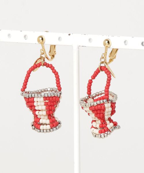 THEATRE PRODUCTS（シアタープロダクツ）の「BEADS BASKET EARRING / ビーズバスケットイヤリング（イヤリング・レディース・ブラック/パープル/レッド/シルバー/ゴールド・FREE）」の6枚目の写真