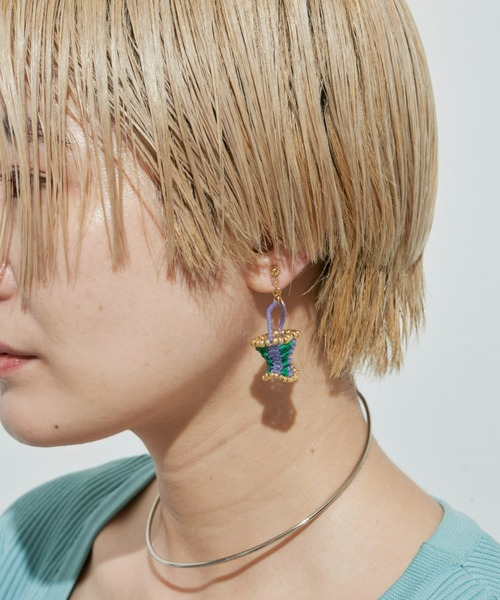 THEATRE PRODUCTS（シアタープロダクツ）の「BEADS BASKET EARRING / ビーズバスケットイヤリング（イヤリング・レディース・ブラック/パープル/レッド/シルバー/ゴールド・FREE）」の16枚目の写真