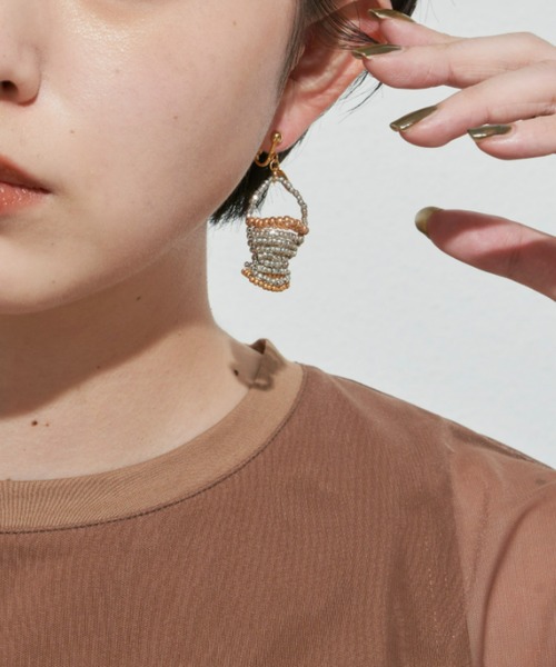 THEATRE PRODUCTS（シアタープロダクツ）の「BEADS BASKET EARRING / ビーズバスケットイヤリング（イヤリング・レディース・ブラック/パープル/レッド/シルバー/ゴールド・FREE）」の9枚目の写真