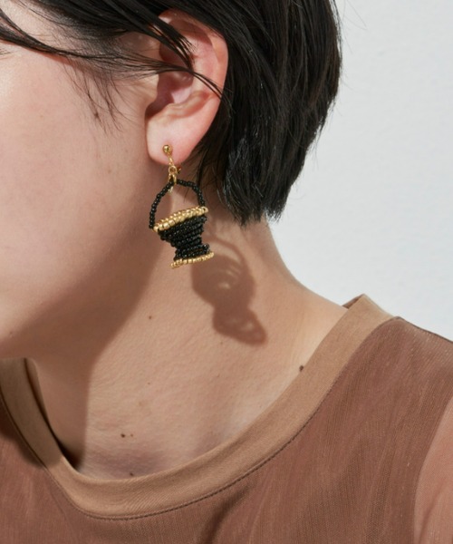 THEATRE PRODUCTS（シアタープロダクツ）の「BEADS BASKET EARRING / ビーズバスケットイヤリング（イヤリング・レディース・ブラック/パープル/レッド/シルバー/ゴールド・FREE）」の8枚目の写真