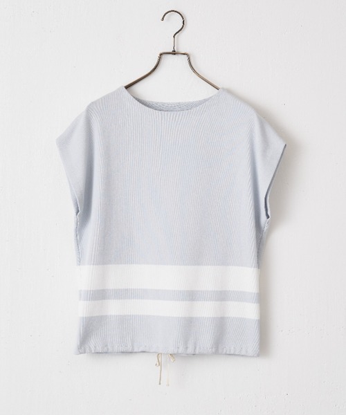 BEARDSLEY（ビアズリー）の「フレンチニット（ニット/セーター・レディース・ホワイト/ブルー・FREE）」の2枚目の写真