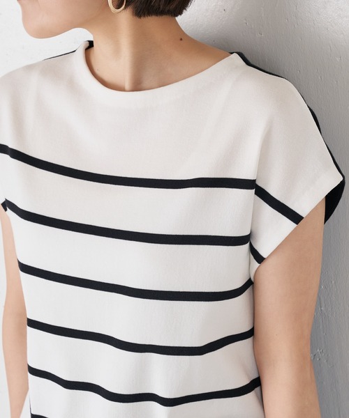 BEARDSLEY（ビアズリー）の「フレンチニット（ニット/セーター・レディース・ホワイト/ブルー・FREE）」の8枚目の写真